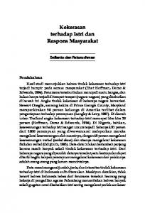 Kekerasan terhadap Istri dan Respons Masyarakat - Universitas ...