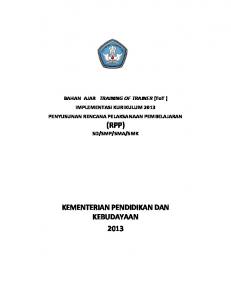 KEMENTERIAN PENDIDIKAN DAN KEBUDAYAAN 2013