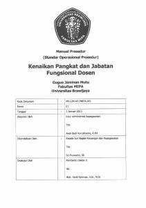 Kenaikan Pangkat dan Jabatan Fungsional Dosen - Fakultas MIPA ...