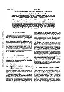 keV Photon Emission from Light Nonthermal Dark Matter