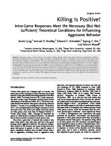 Killing Is Positive! - Hogrefe eContent