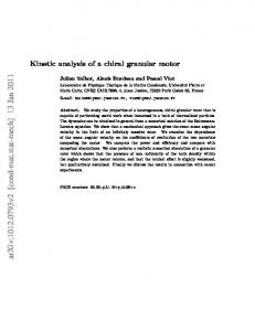 Kinetic analysis of a chiral granular motor