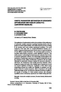 kinetic parameter estimation by standard optimization ... - CiteSeerX