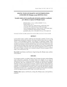 KINETIC STUDY OF PALMITIC ACID ... - SciELO Colombia