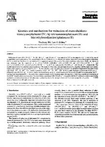 Kinetics and mechanism for reduction of trans-dichloro - Science Direct