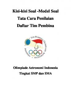 Kisi-kisi Olimpiade Astronomi