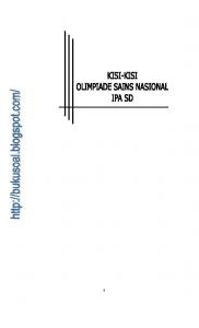 Kisi-kisi Olimpiade Sains IPA SD