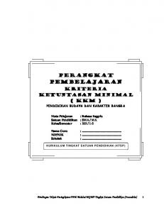 KKM BHS INGGRIS KELAS XII