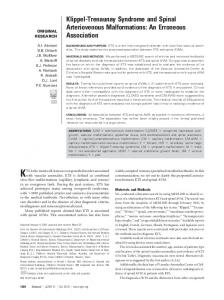 Klippel-Trenaunay Syndrome and Spinal