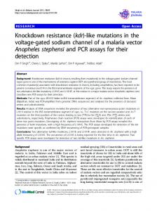 Knockdown resistance (kdr) - BioMedSearch