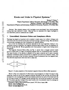 Knots and Links in Physical Systems