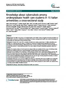 Knowledge about tuberculosis among