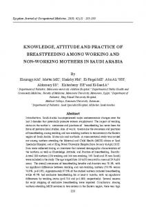 knowledge, attitude and practice of breastfeeding among working and