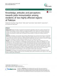 Knowledge, attitudes and perceptions towards polio immunization ...