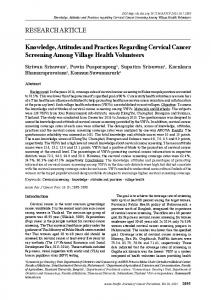 Knowledge, Attitudes and Practices Regarding Cervical Cancer ...