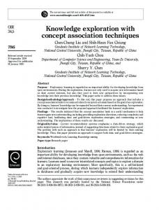 Knowledge exploration with concept association techniques - CiteSeerX