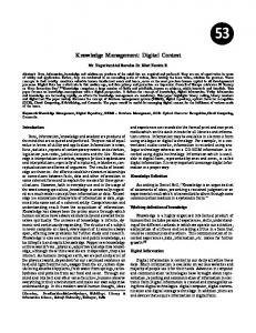 Knowledge Management: Digital Context