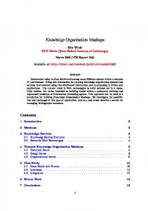 Knowledge Organization Mashups - Semantic Scholar