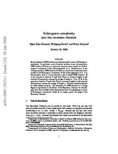 Kolmogorov complexity and the recursion theorem