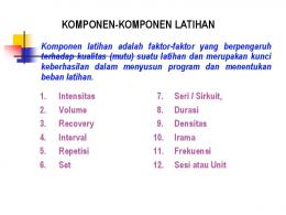 KOMPONEN-KOMPONEN LATIHAN - Staff UNY