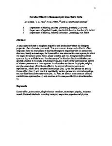 Kondo Effect in Mesoscopic Quantum Dots