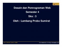 Konsep Pemrograman Web - Diriku