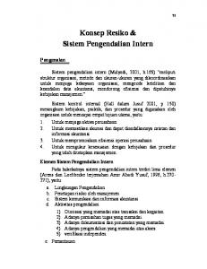 Konsep Resiko & Sistem Pengendalian Intern