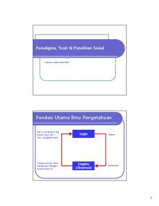 Kuliah 3 Paradigma & Teori