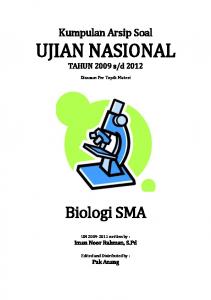 Kumpulan Arsip Soal UN Biologi SMA Tahun 2009-2012