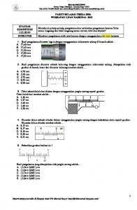 Kumpulan Soal Prediksi UN Fisika SMA sesuai SKL dan Kisi-kisi 2013