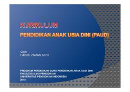 KURIKULUM PAUD - File UPI - Universitas Pendidikan Indonesia