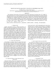 L139 MOLECULAR LINE POLARIZATION IN THE ... - IOPscience