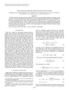 L223 GRAVITATIONAL RADIATION FROM PULSATING WHITE