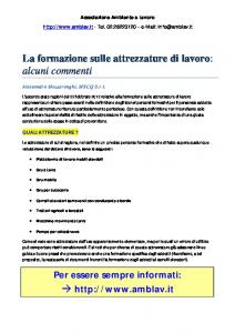 La formazione sulle attrezzature di lavoro.docx - Associazione ...