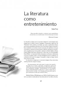 La literatura como entretenimiento