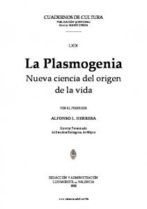 La Plasmogenia - Alfonso L. Herrera