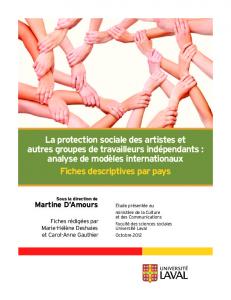 La protection sociale des artistes et autres groupes de travailleurs ...