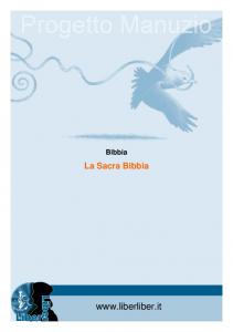 La sacra Bibbia - Bibliolandia