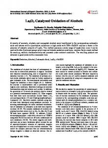 La2O3 Catalyzed Oxidation of Alcohols