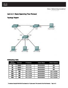 Lab 5.5.1: Basic Spanning Tree Protocol