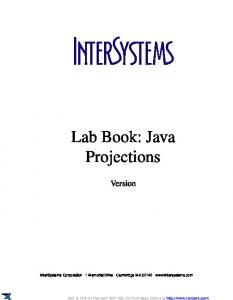 Lab Book: Java Projections