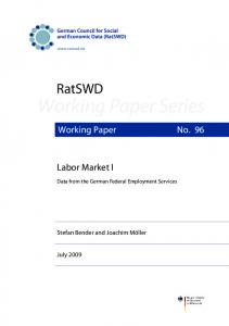 Labor Market I - RatSWD