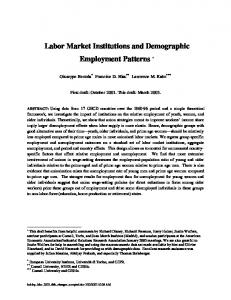 Labor Market Institutions and Demographic