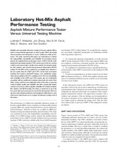 Laboratory Hot-Mix Asphalt Performance Testing - Transportation ...