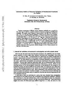 Laboratory Limits on Temporal Variations of Fundamental Constants ...