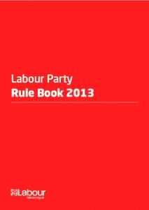 Labour Party Rule Book 2013 - LabourList