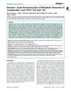 Lactobacillus casei ATCC 334 and 12A