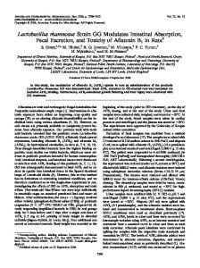 Lactobacillus rhamnosus Strain GG Modulates Intestinal Absorption ...