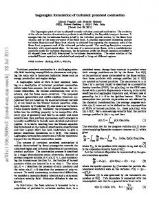 Lagrangian formulation of turbulent premixed combustion