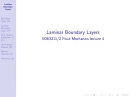 Laminar Boundary Layers